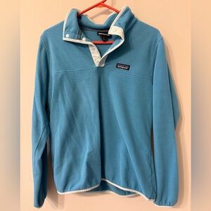 Women’s size Large Patagonia Blue Fleece Quarter-Button Jacket